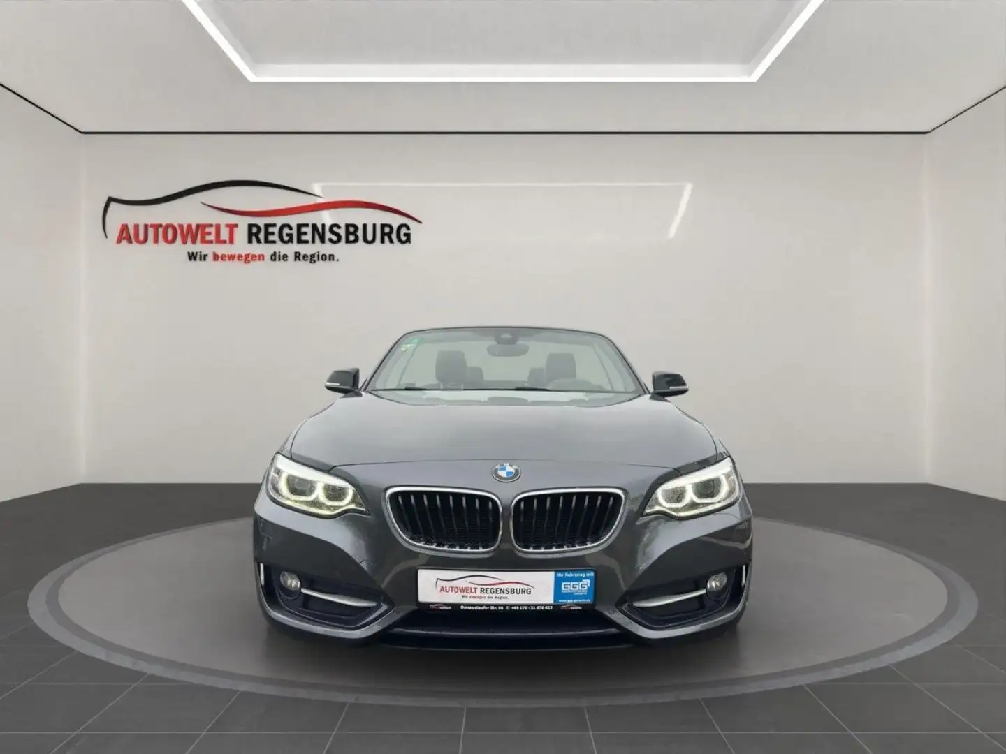 BMW 218 d Cabrio Sport Line 1.HAND PDC XEN LED TEMP Grigio - 2
