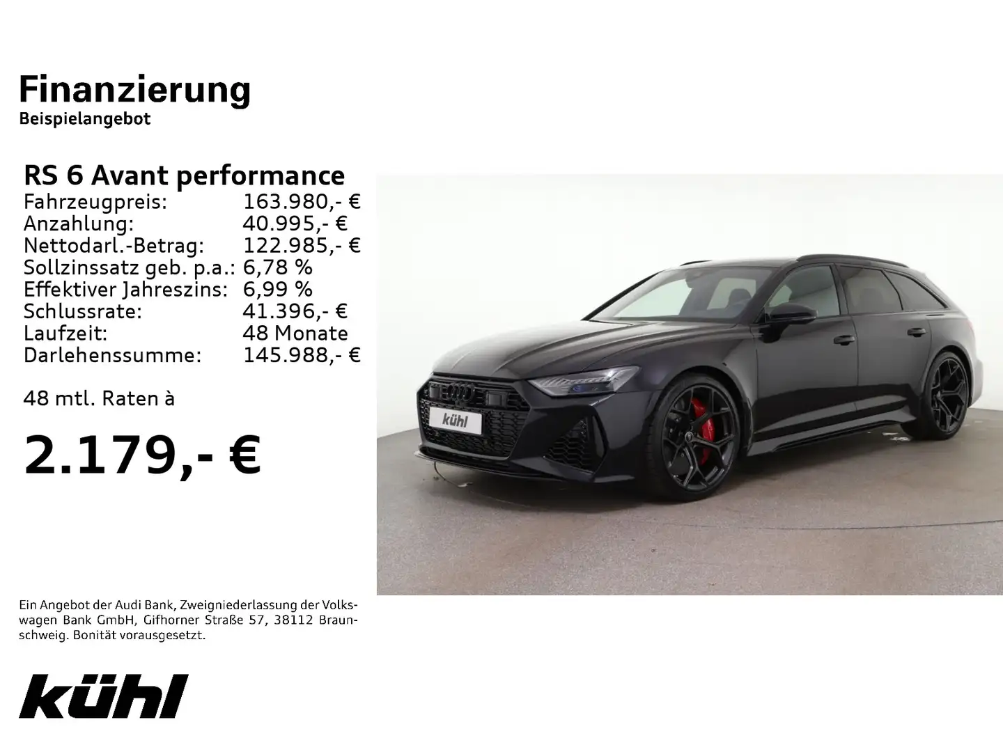 Audi RS6 RS-Dynamikpaket plus RS-S Schwarz - 2