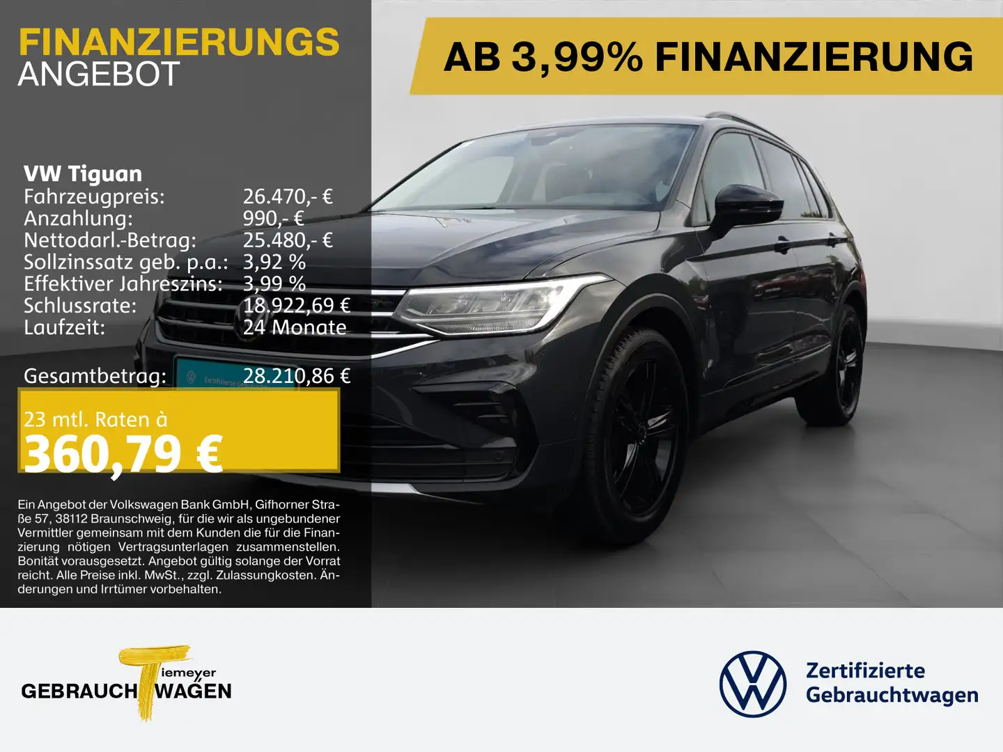 Volkswagen Tiguan 2.0 TDI DSG URBAN SPORT LED VIRTUAL LM18 Grau - 1