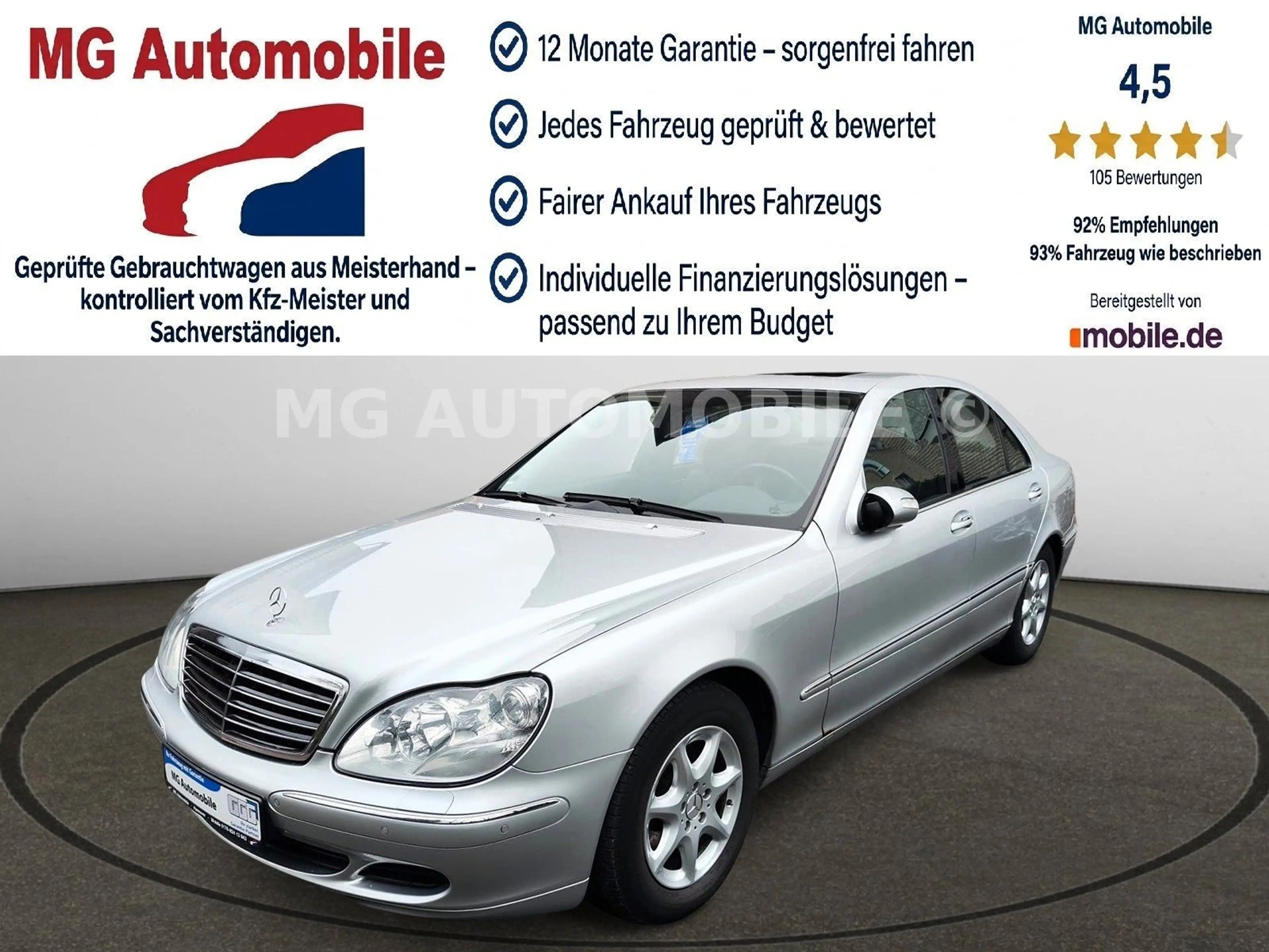 Mercedes-Benz S 350 S-Klasse S 350 Airmatic Scheckheft Bi-Xenon