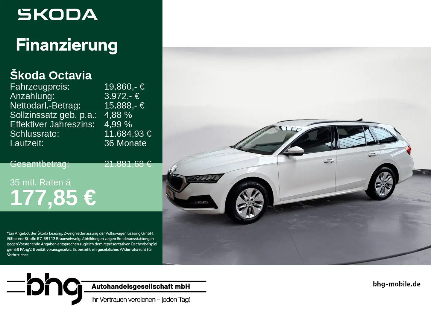 Skoda Octavia Combi 2.0 TDI Ambition *AHK*DAB*LED* Wit - 1