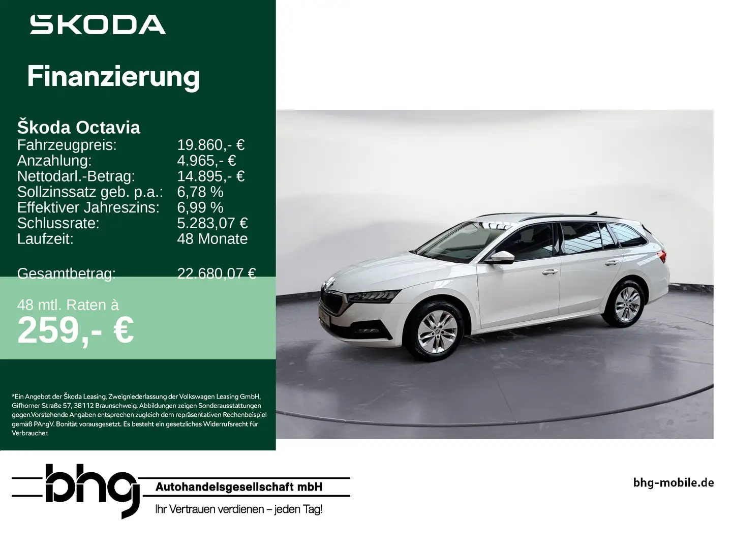 Skoda Octavia Combi 2.0 TDI Ambition *AHK*DAB*LED* Weiß - 1