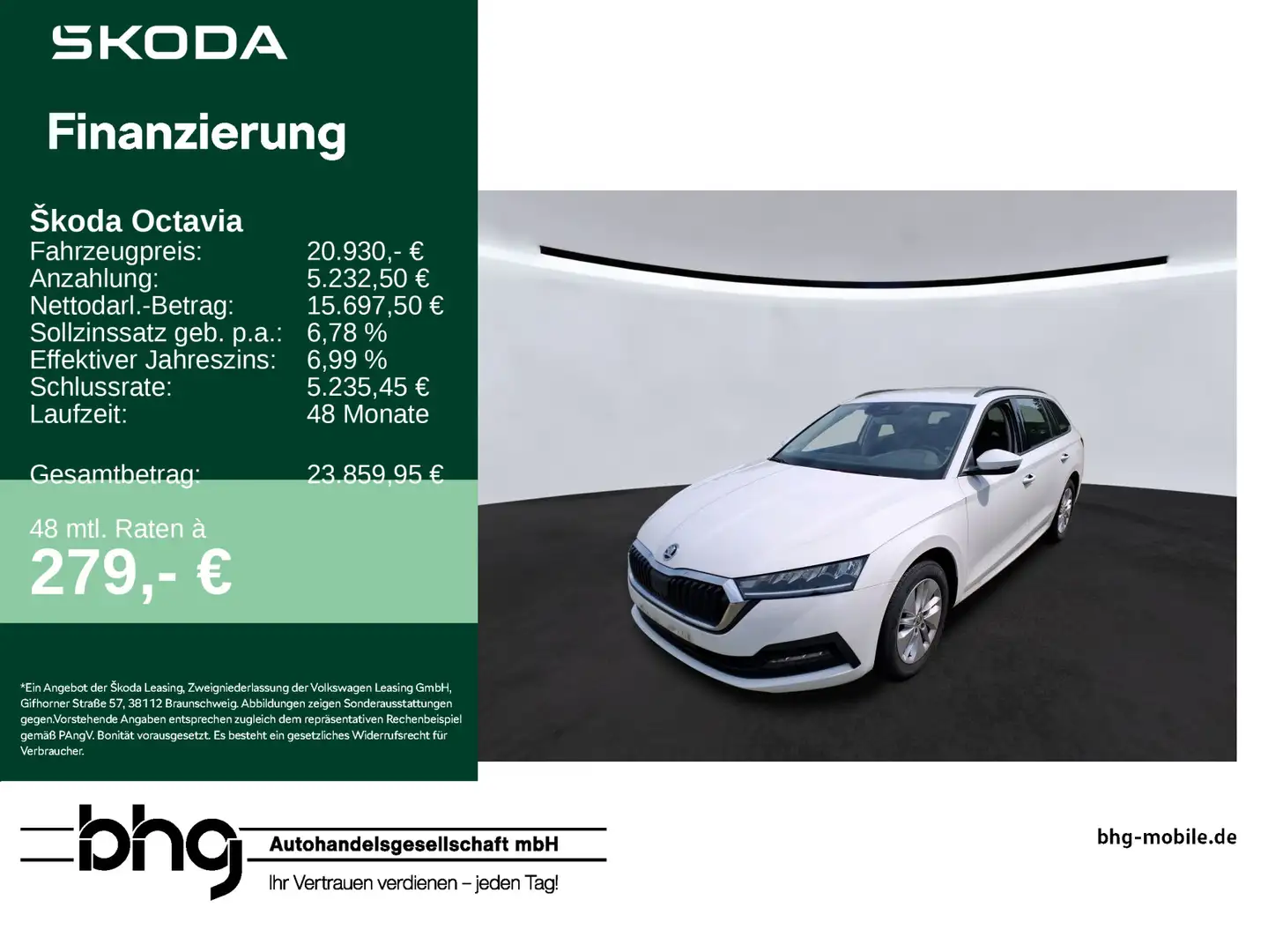 Skoda Octavia Combi 2.0 TDI Ambition *AHK*DAB*LED* Weiß - 1