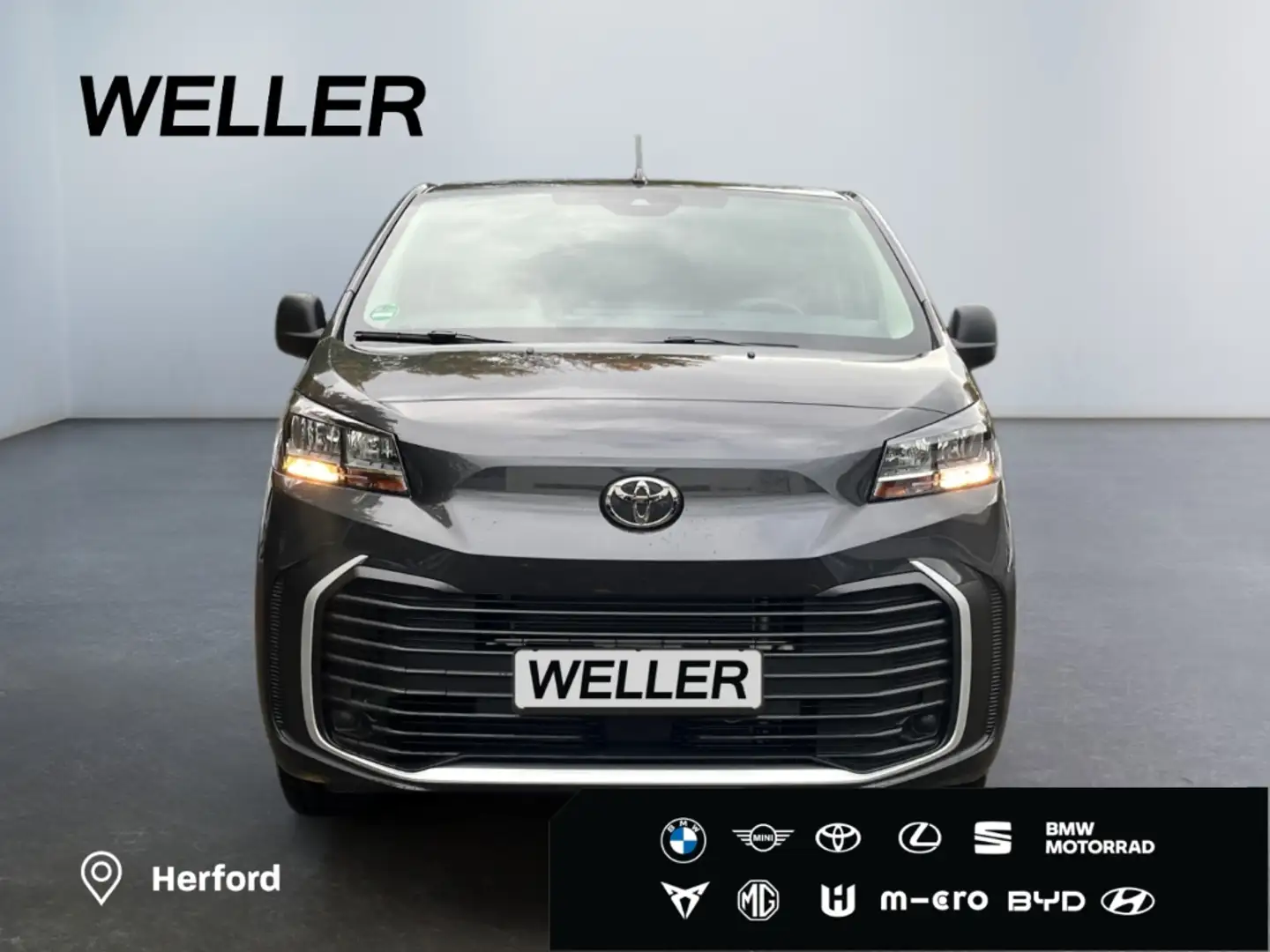 Toyota Proace 2,0-l-D-4D L2 Meister *AHK*Allwetter*Metallic* Gris - 2