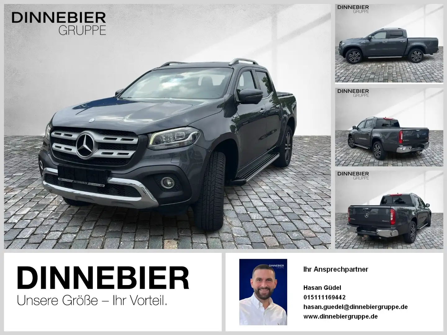 Mercedes-Benz 350 X3 d 4Matic Doppelkabine 360-CAM CAM LED AUT Grau - 1