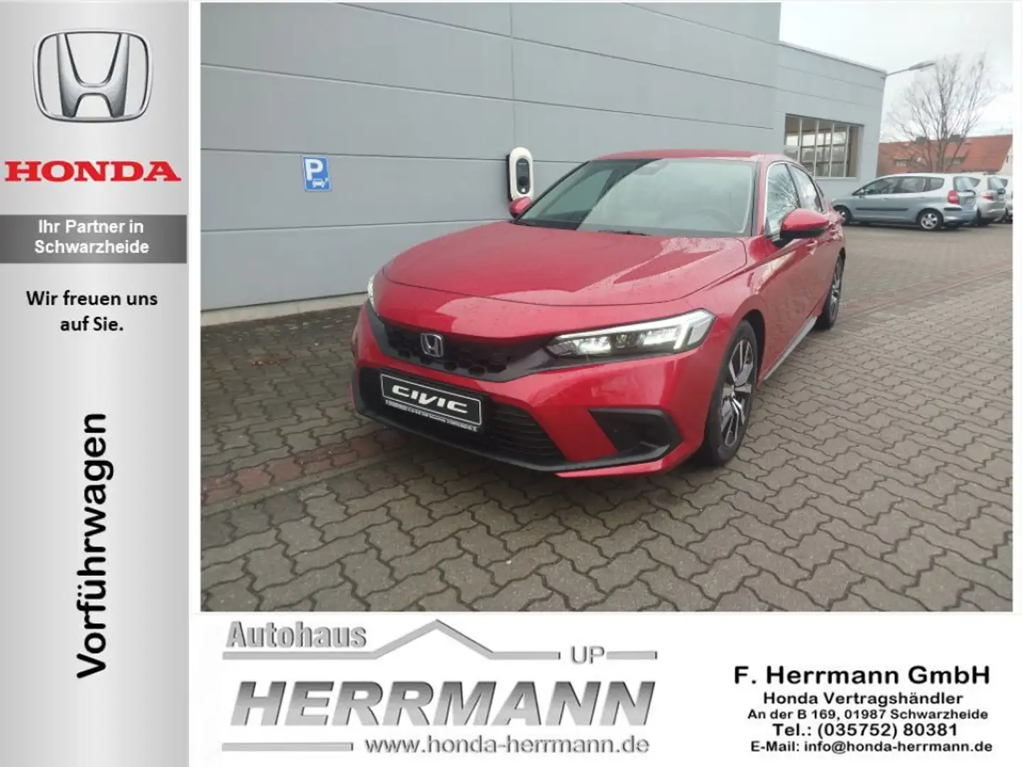 Honda Civic e:HEV 2.0 i-MMD Hybrid Elegance Piros - 1