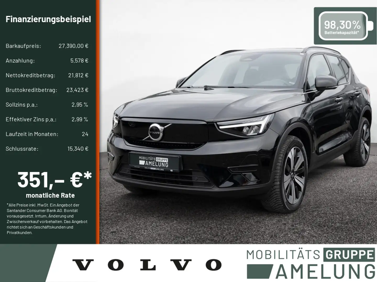 Volvo XC40 Recharge Single Motor Core STANDHZ LED Black - 1