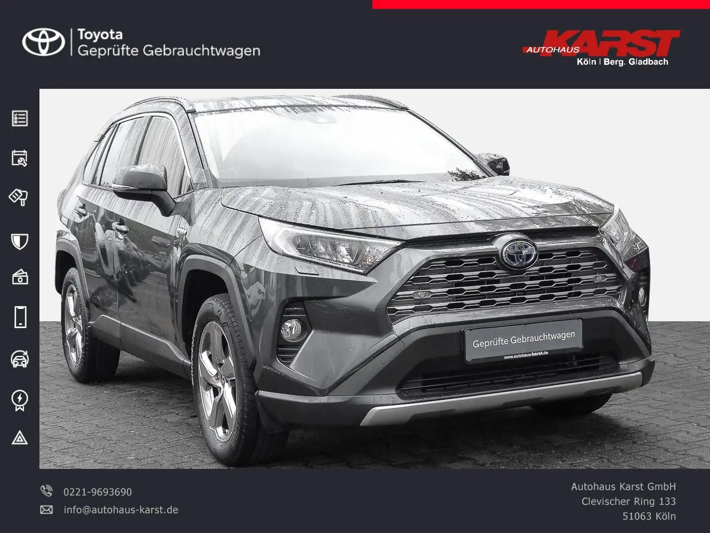 Toyota RAV 4 - 2.5 l Hybrid 4x2 Team D Kamera,PDC,SHZ Grau - 1