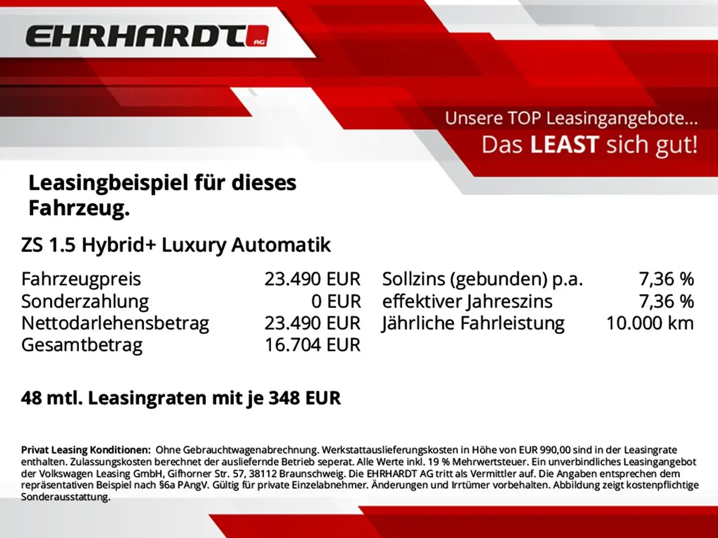MG ZS 1.5 Hybrid+ Luxury Automatik LED*NAV*SHZ*ACC*36... Schwarz - 2
