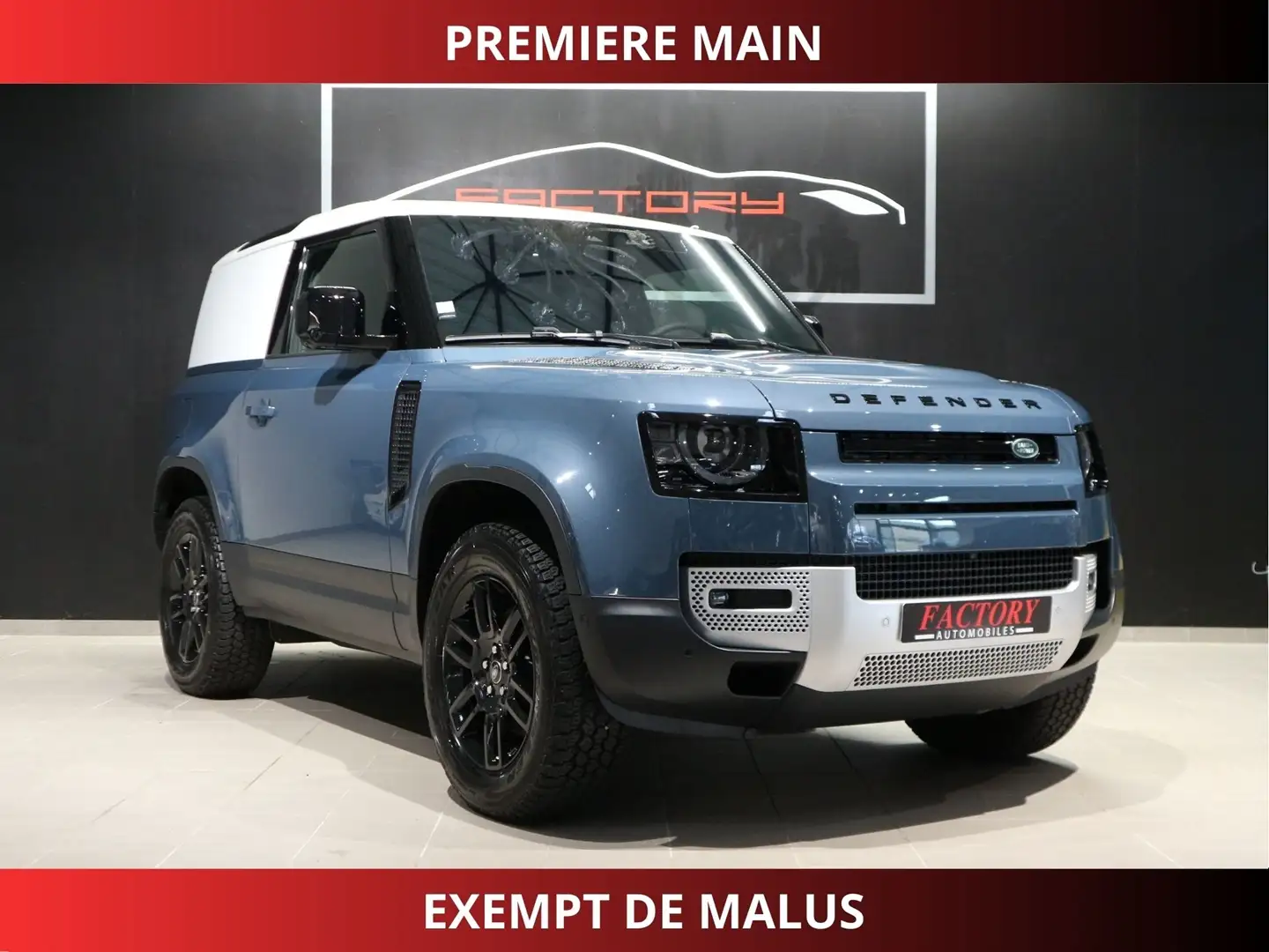 Land Rover Defender 90 3.0 D200 HARD TOP Bleu - 1