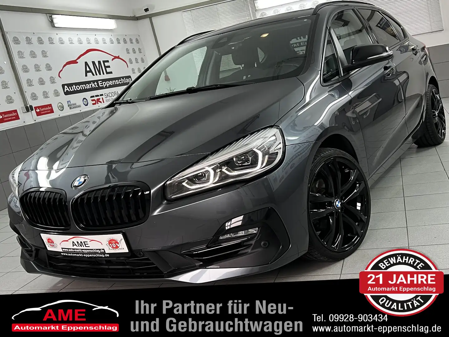 BMW 218 i Active Tourer Sport Line Aut. *Panorama* Szürke - 1