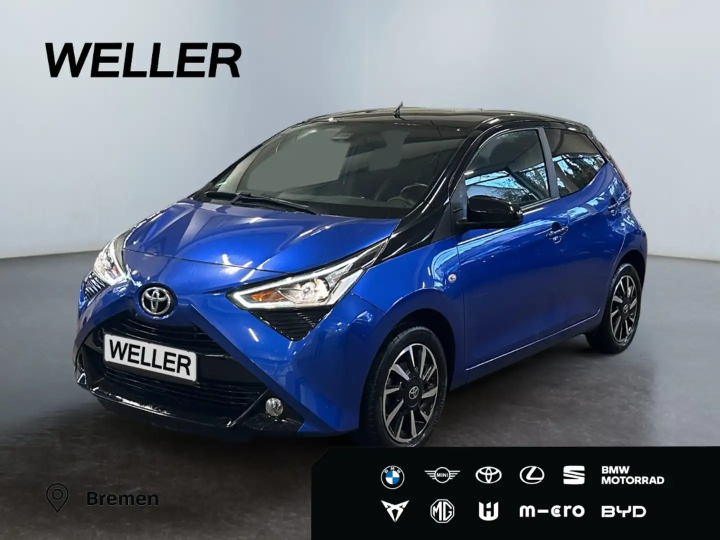 Toyota Aygo x-final *Teilleder*CAM*CarPlay*SmartKey*DAB* Blau - 1