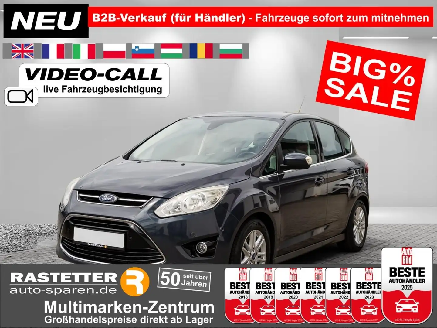 Ford C-Max EcoBoost Titanium AHK+Navi+Kamera+ParkAss+Winter+P Grau - 1