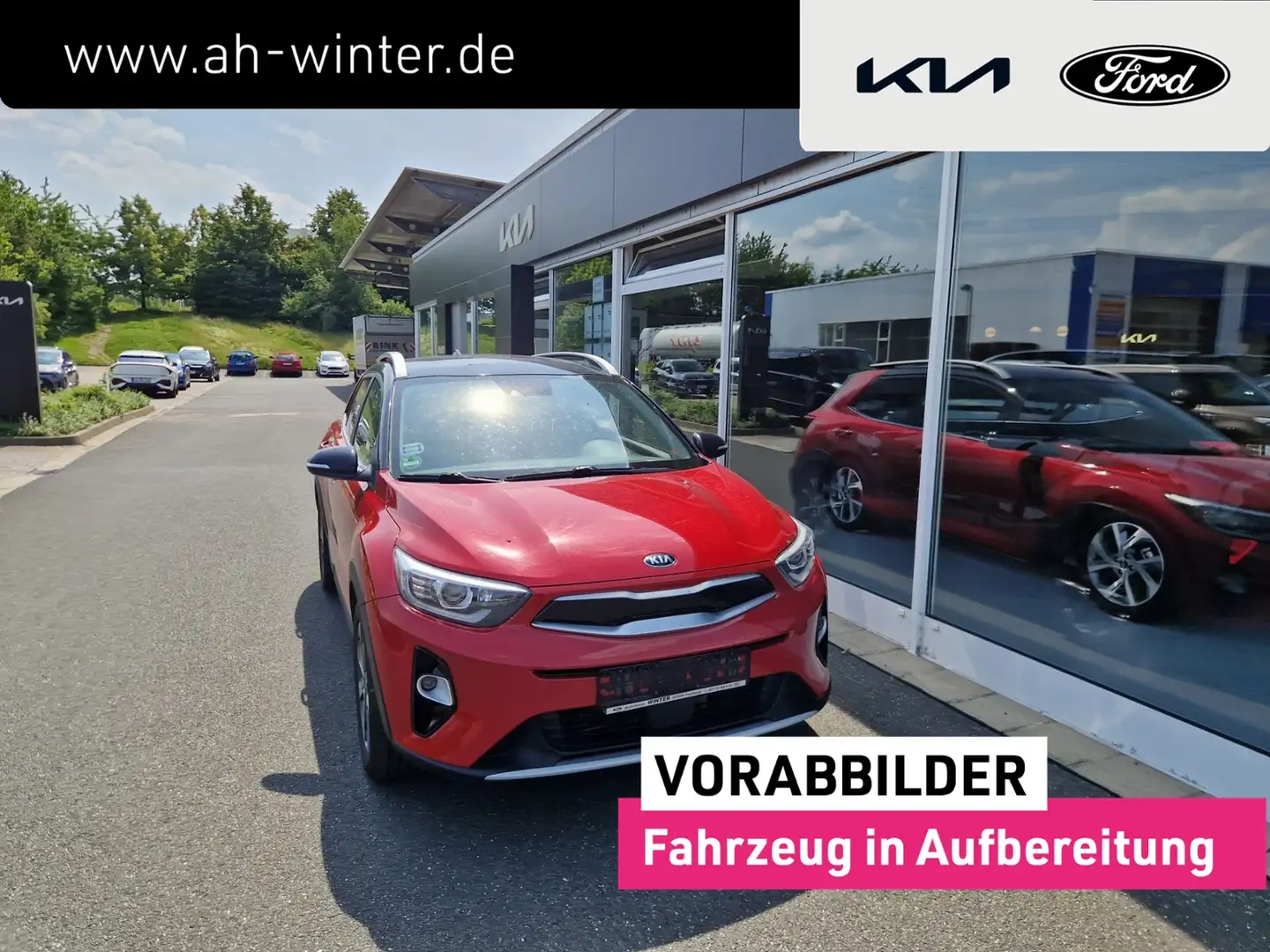 Kia Stonic 1,0T Spirit Navi Klimaaut SHZ PDC Rot - 1