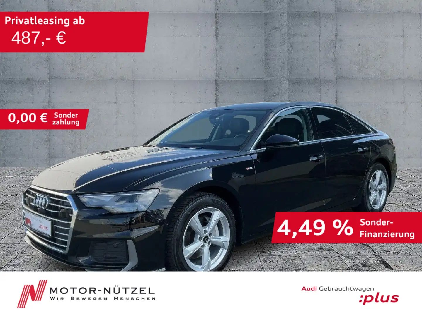 Audi A6 40 TDI S-TR DESIGN LED+NAVI+TV+360° Schwarz - 1
