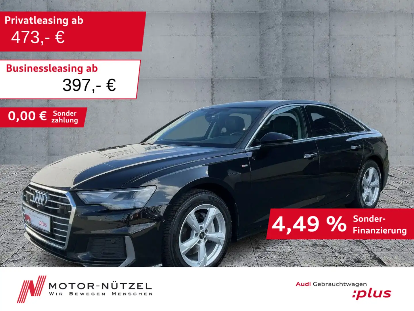 Audi A6 40 TDI S-TR DESIGN LED+NAVI+TV+360° Negro - 1