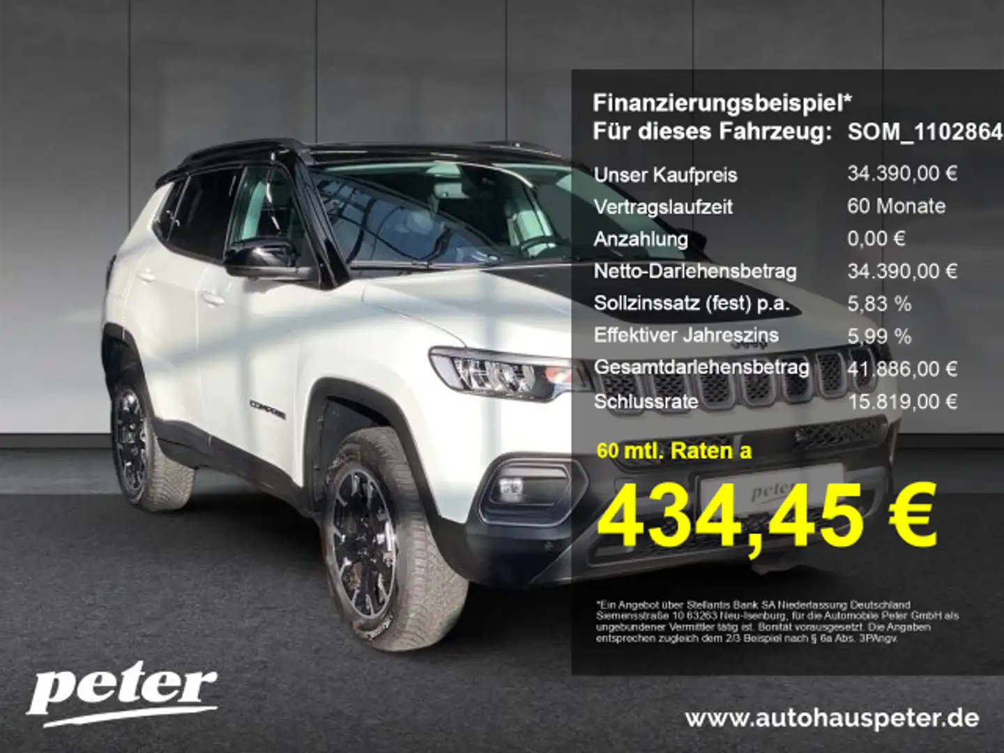 Jeep Compass Compass 1.3 Plug-In Hybrid High Upland Weiß - 1