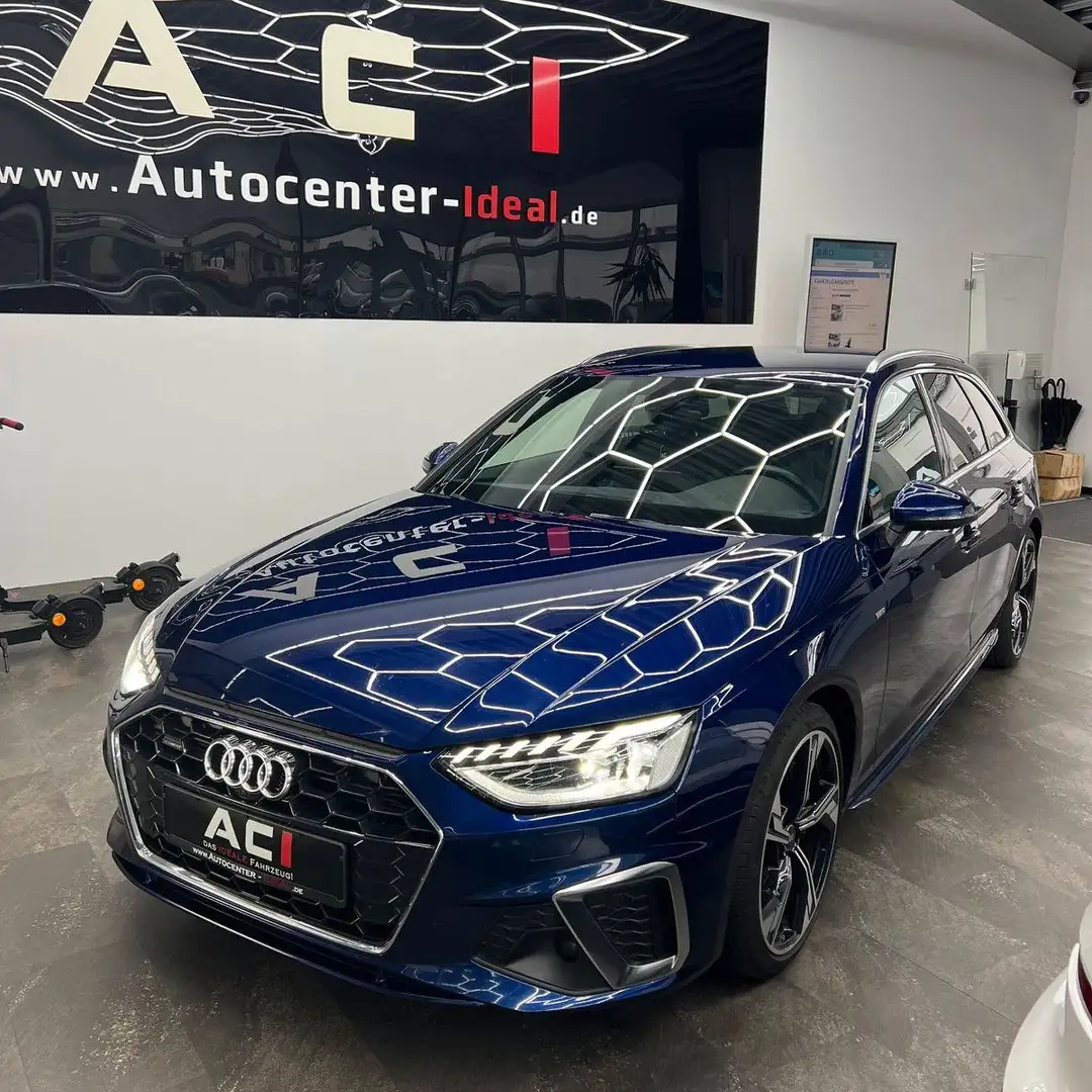 Audi A4 Avant45 TFSI quattro S line+,AHK,LED,Amb.360° Bleu - 1
