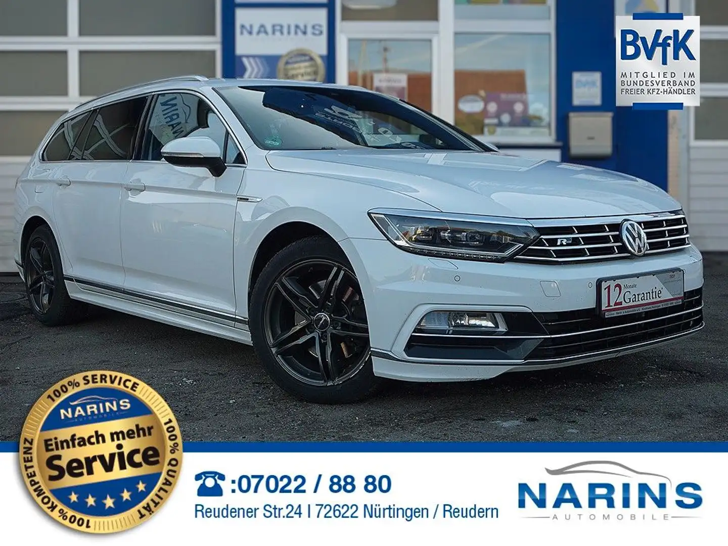 Volkswagen Passat Variant Passat R-Line 4Motion Kamera Navi Standheizung Weiß - 1