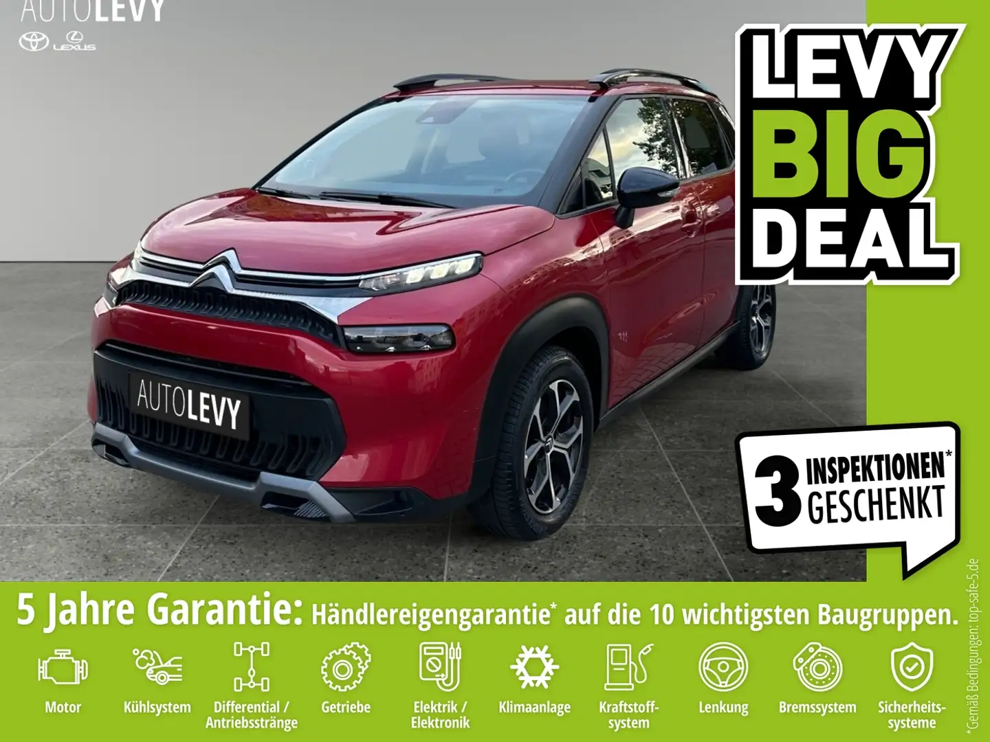 Citroen C3 Aircross 1.2 PureTech +Navi+PDC+LED+Spurh.+ Rot - 1