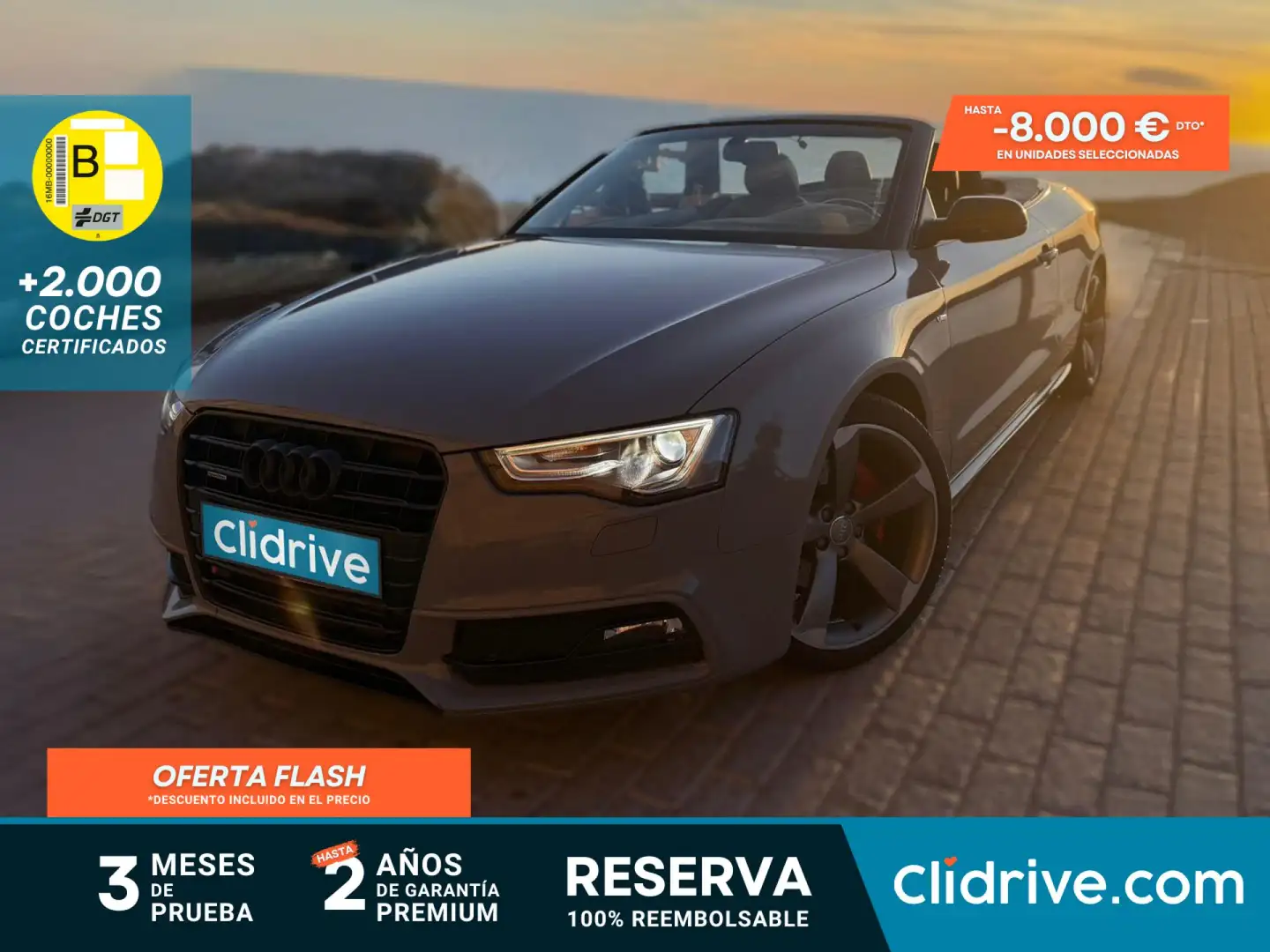 Audi A5 Cabrio 3.0TDI quattro S-Tronic 245 Gris - 1