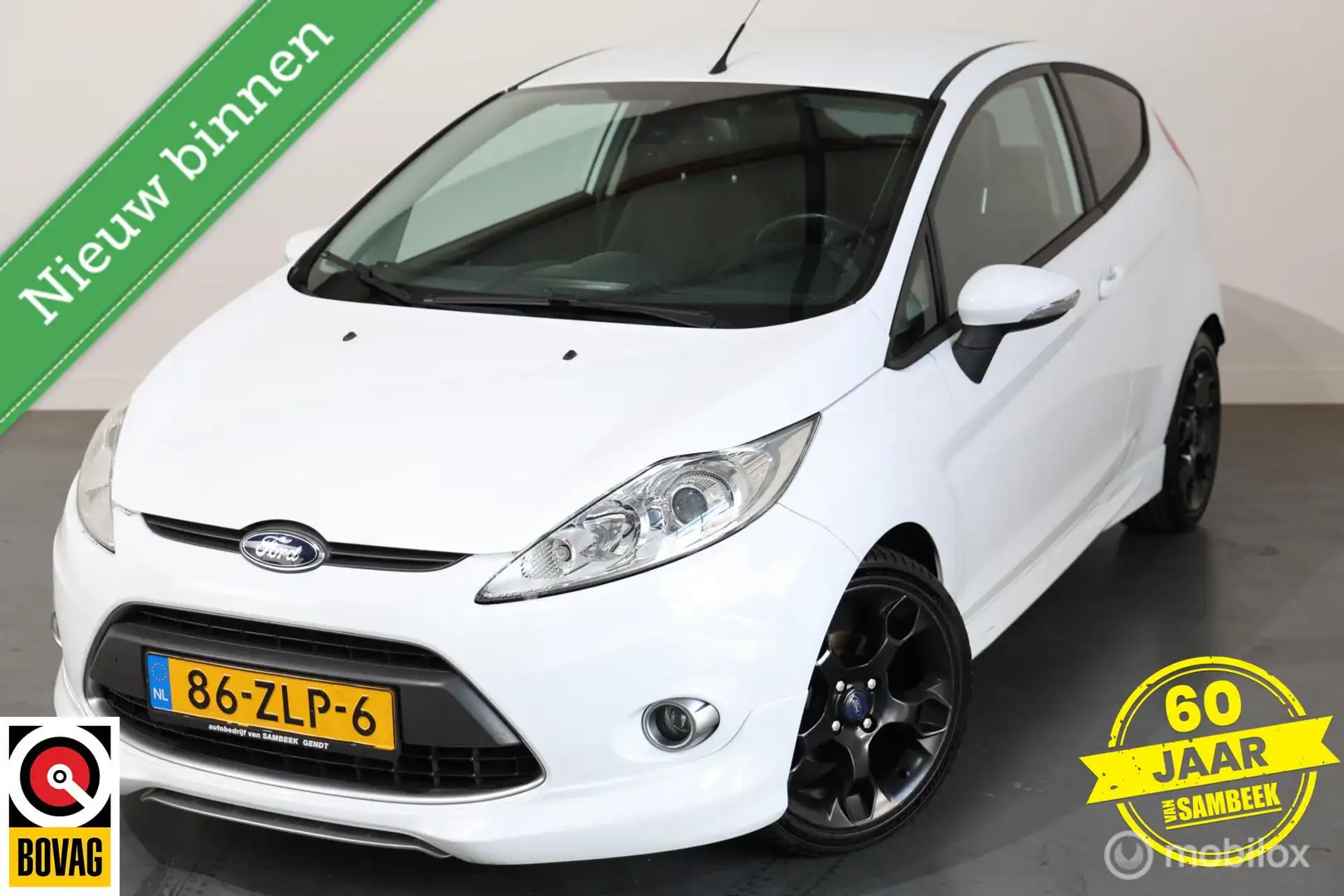 Ford Fiesta 1.6- STOELVERWARMING -ZWARTE VELGEN-VOLONDERHOUD Wit - 2
