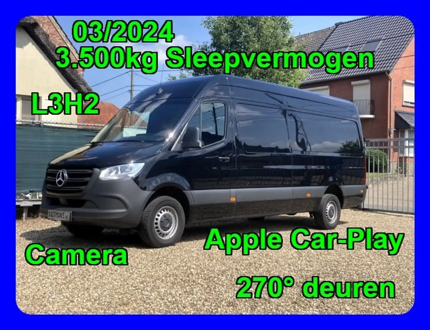 Mercedes-Benz Sprinter 317 40.000€+BTW / Trekhaak 3.500kg / L3 H2 L3H2 Zwart - 1