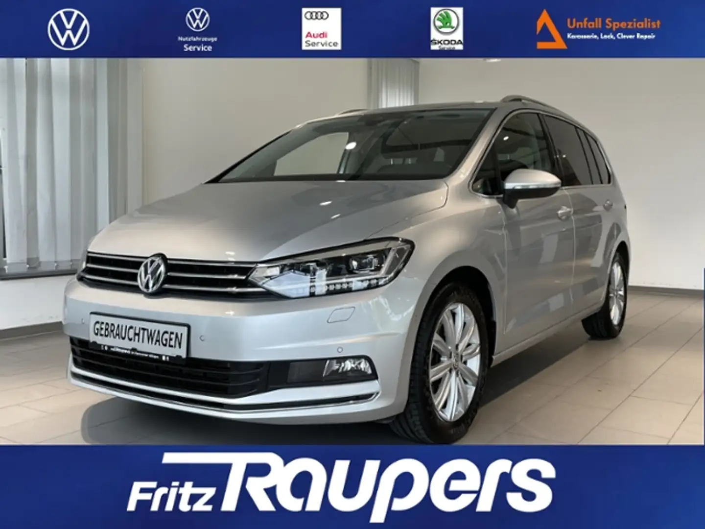 Volkswagen Touran 1.8 TSI DSG Highline +LED+ACC Argent - 1