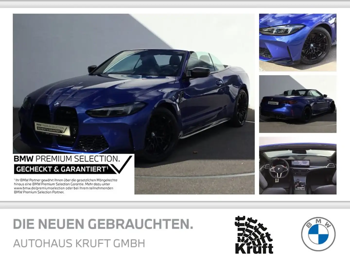 BMW M4 Competition xDrive Cabrio KAMERA+HUD+LR HZ Blau - 1