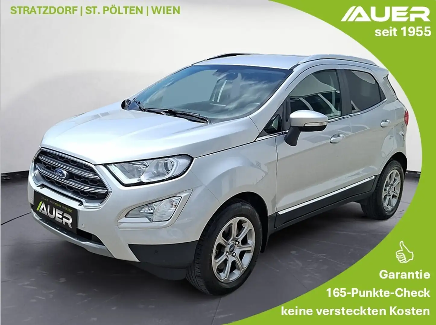 Ford EcoSport 1,0 EcoBoost Titanium Aut.| +Anhängekupplung Silber - 1
