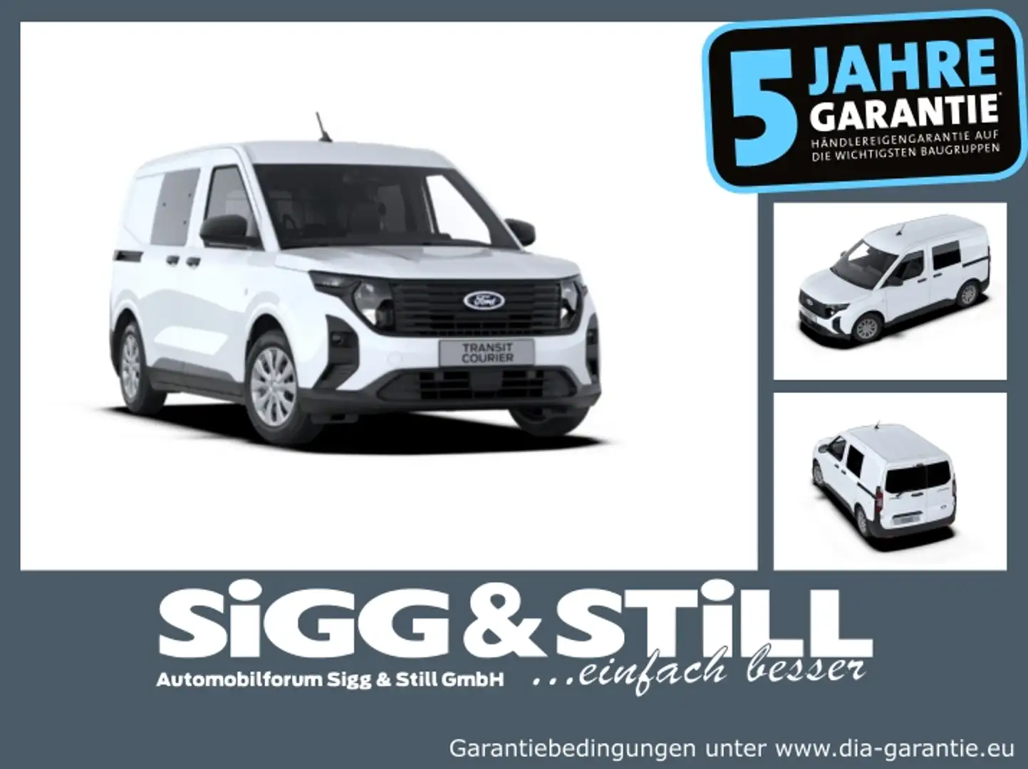 Ford Transit Courier Kasten DoKa Trend 1.5 TEMP*SHZ*LHZ Blanco - 1