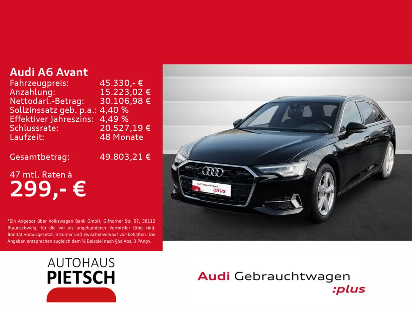 Audi A6 40 TDI quattro advanced Matrix AHK Pano Schwarz - 1