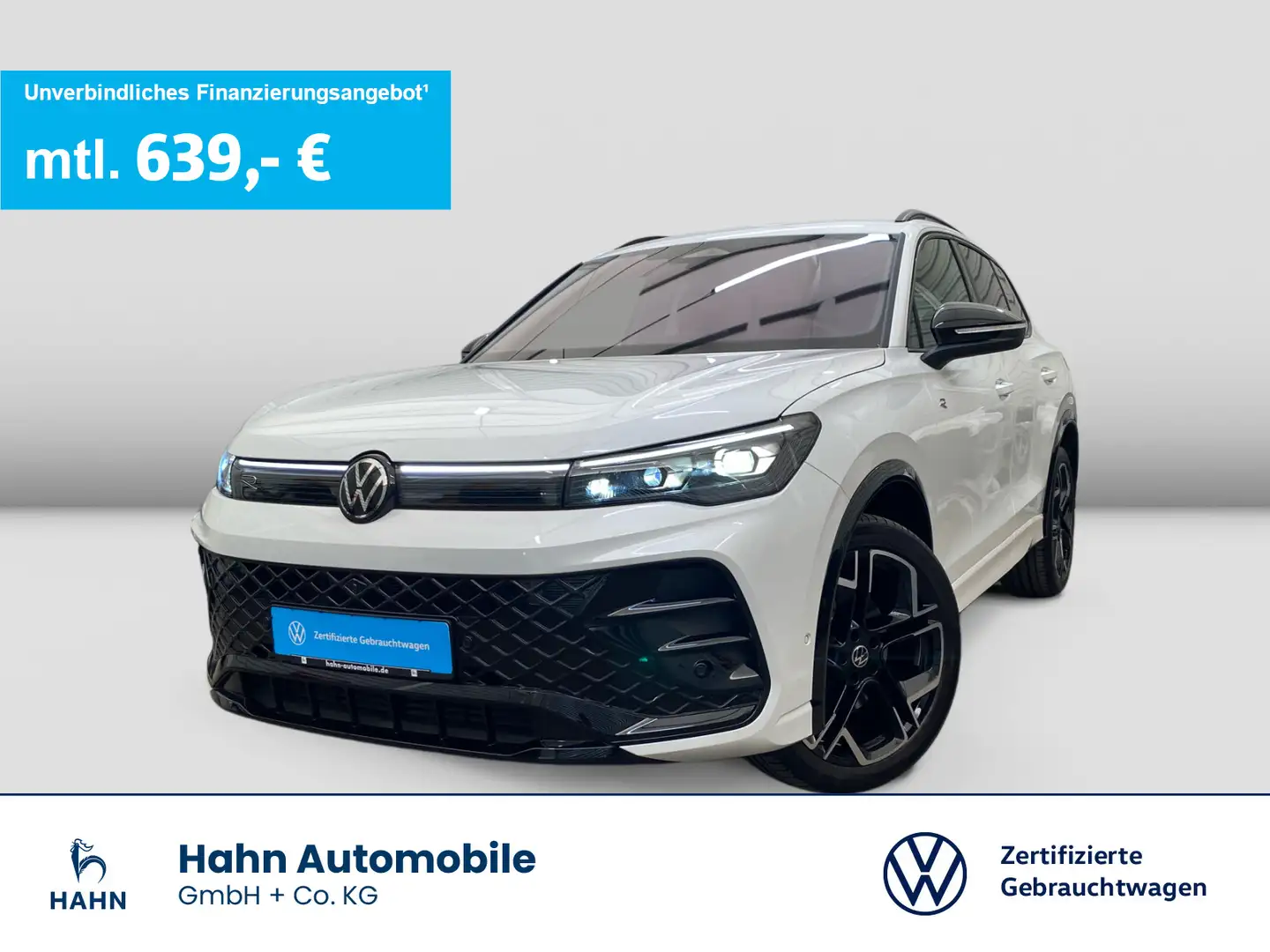 Volkswagen Tiguan 2.0TDI DSG 4Mo R-Line AHK DCC Pano Standh Weiß - 1