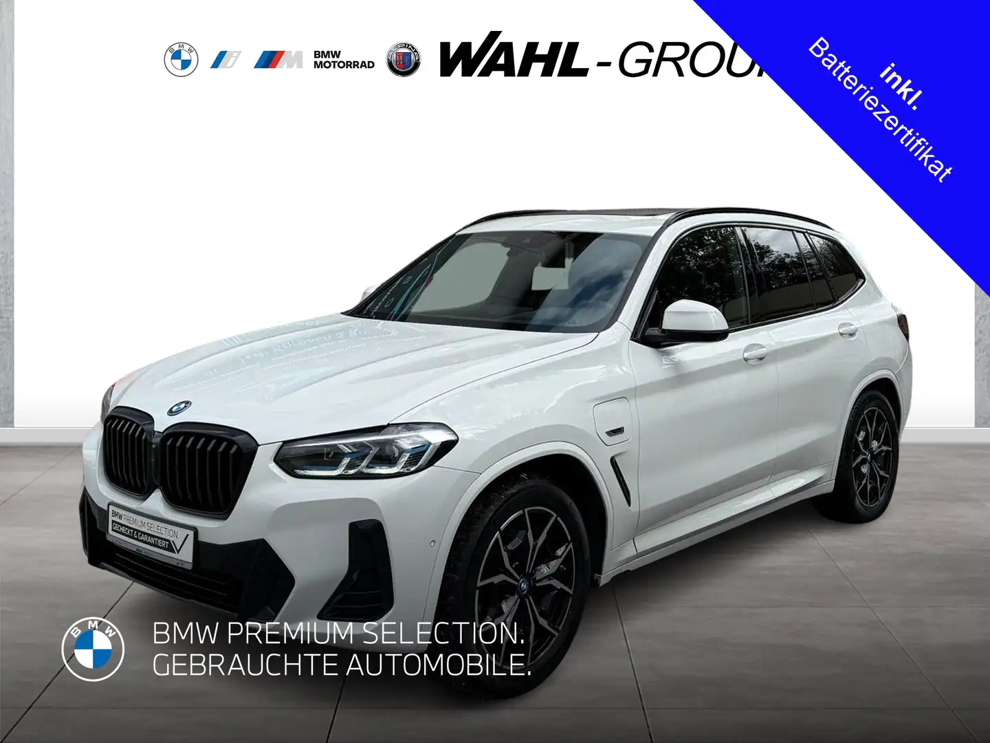 BMW X3 xDrive30e M Sport 93%Akku Panorama HeadUp Laser Weiß - 1