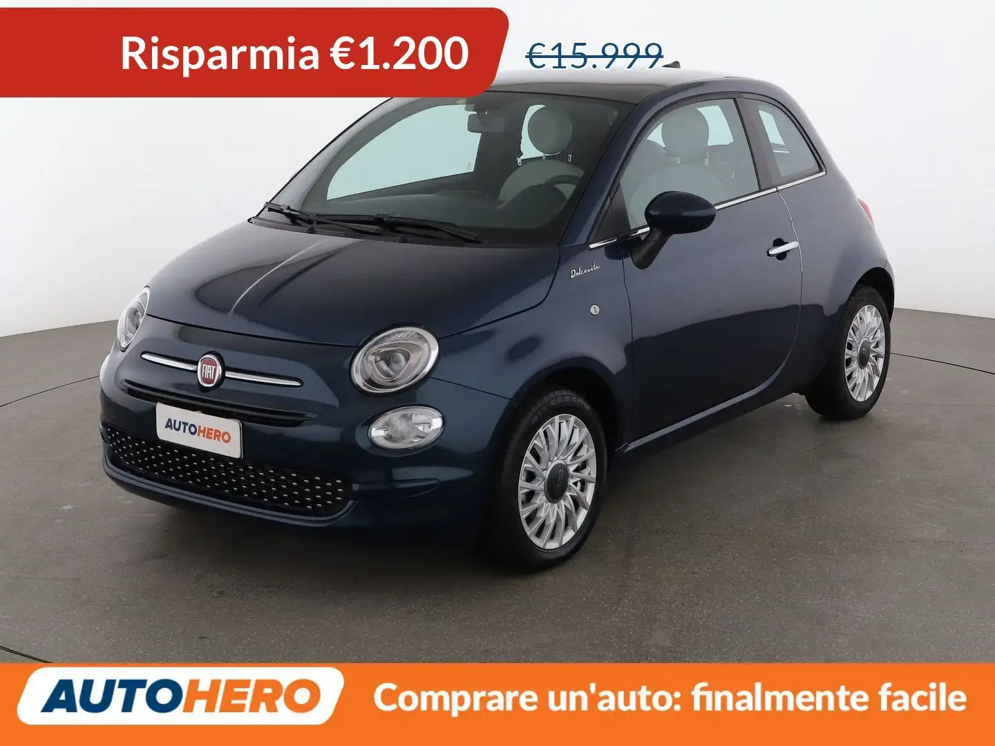 Fiat 500 1.0 Mild-Hybrid Dolcevita MHEV Bleu - 1