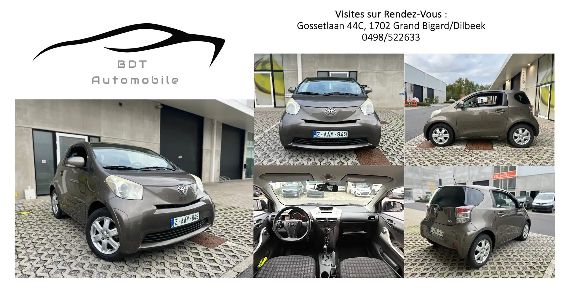 Toyota iQ 1.0i VVT-i Boite Automatique 1er Prop 44.000km ! Gris - 1