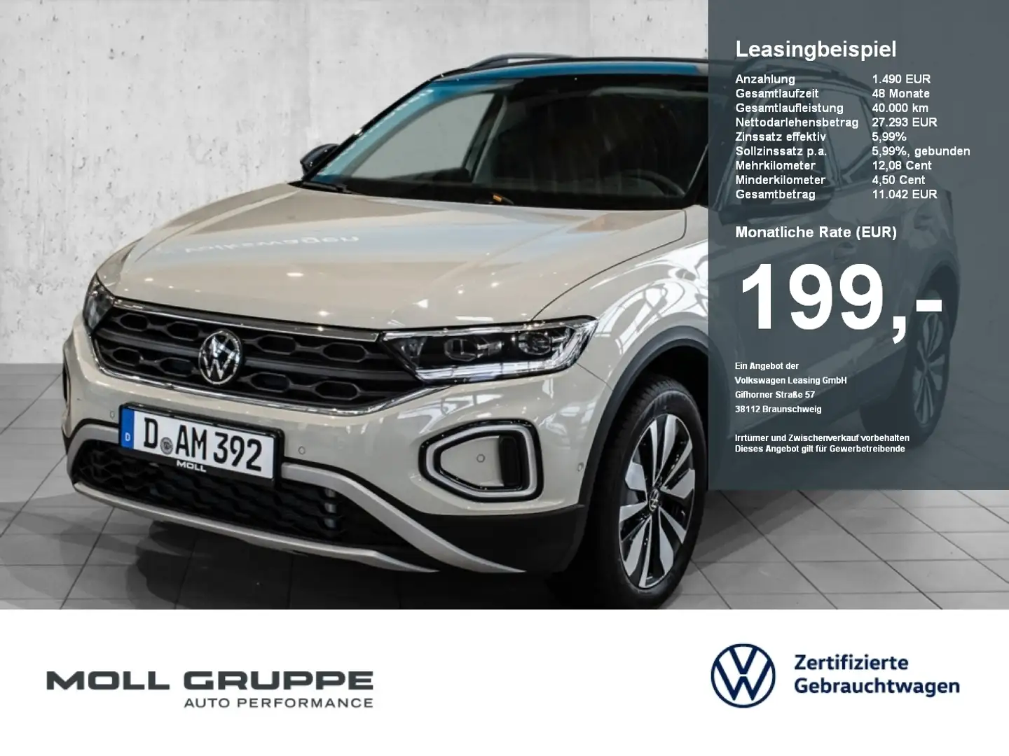 Volkswagen T-Roc 1.5 TSI DSG Goal LED ACC PARKASS Schwarz - 1