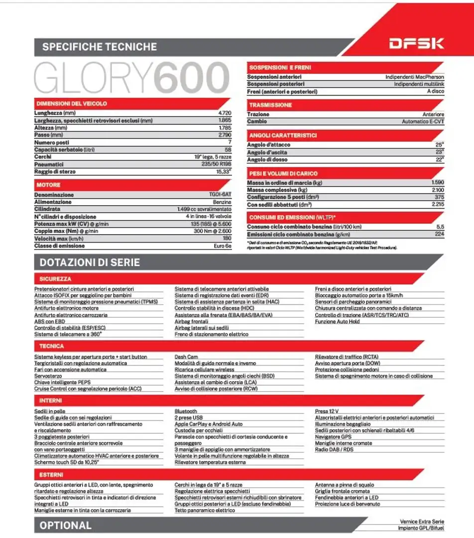 DFSK Fengon Glory 600 GPL AZIENDALE *5Anni di Garanzia* Autom. Grigio - 2
