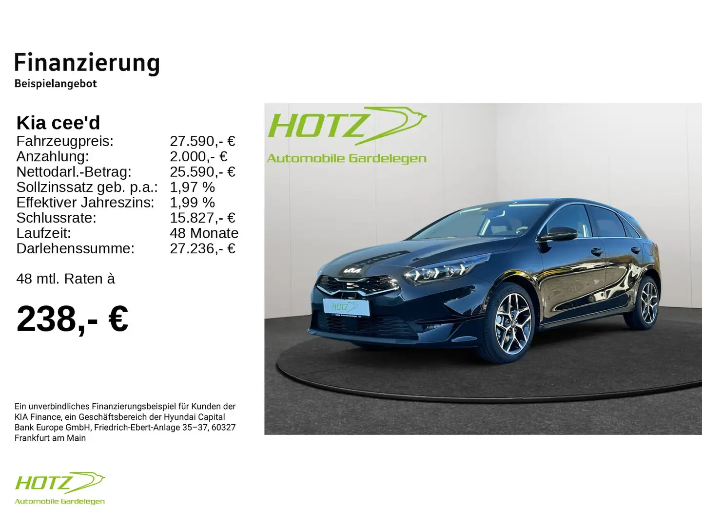 Kia Ceed / cee'd Ceed 1.5T DCT Ultimate Edition 1,99 % Finanzieru Negro - 2