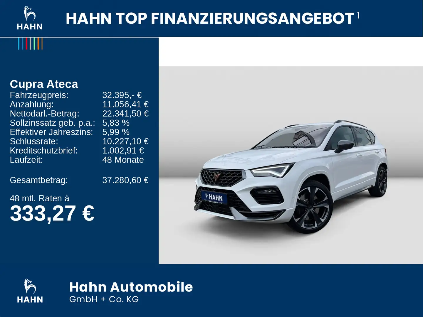 CUPRA Ateca 2.0TSI DSG 4Drive VZ AreaV Beats LED Navi Weiß - 2