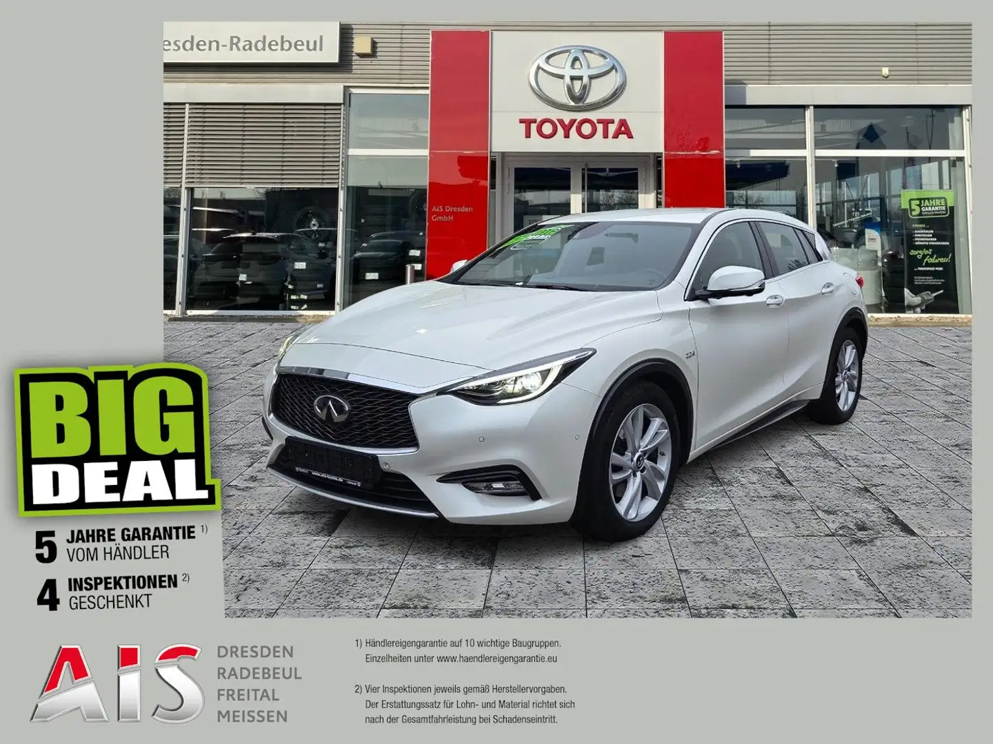 Infiniti Q30 2.2d Premium Navi+SHZ+2xKlima+360+Kam.+LM Blanc - 1