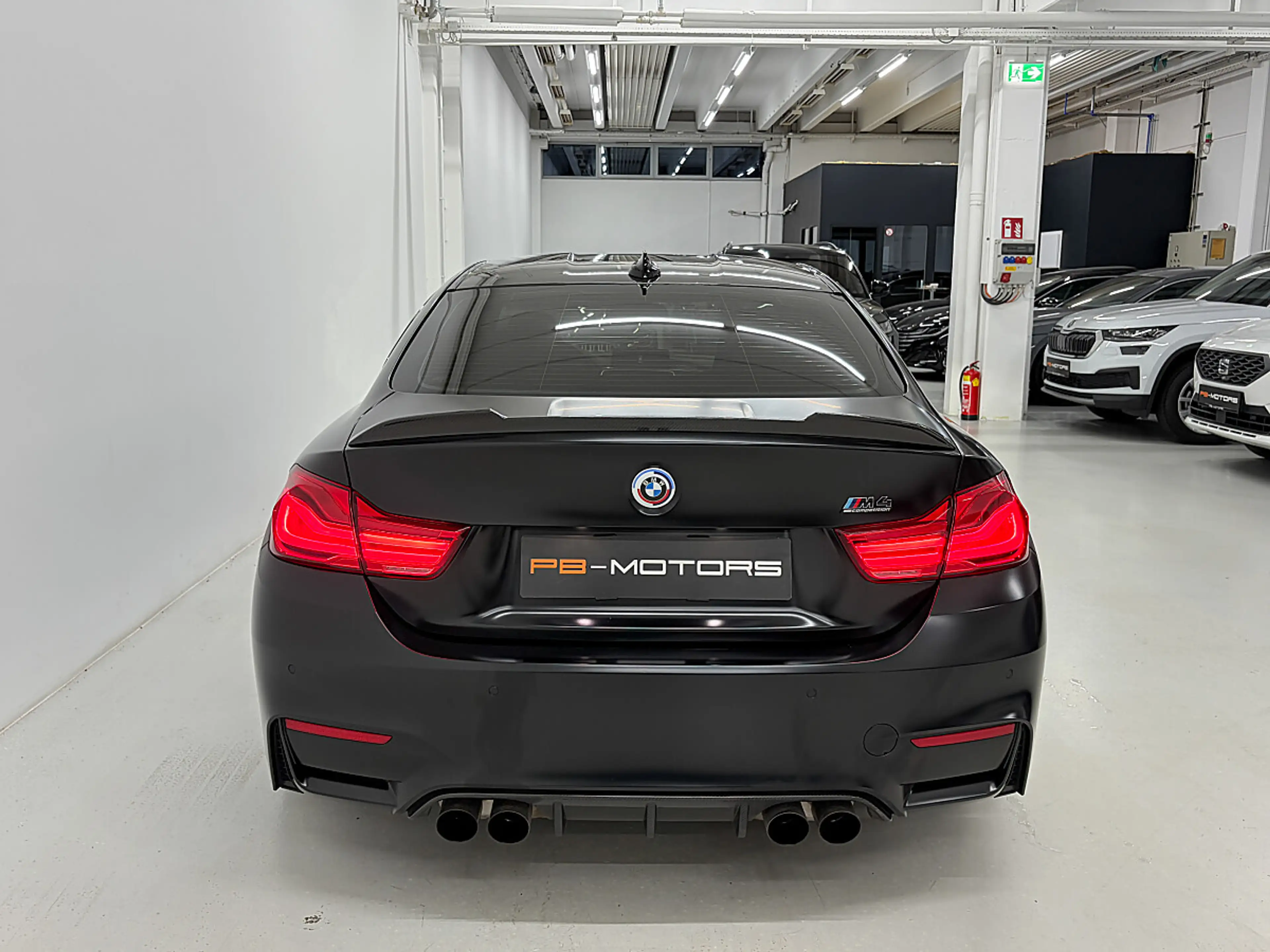 BMW M4 Competition Frozen Black Carbon KW HJS CS Teile — photo 11