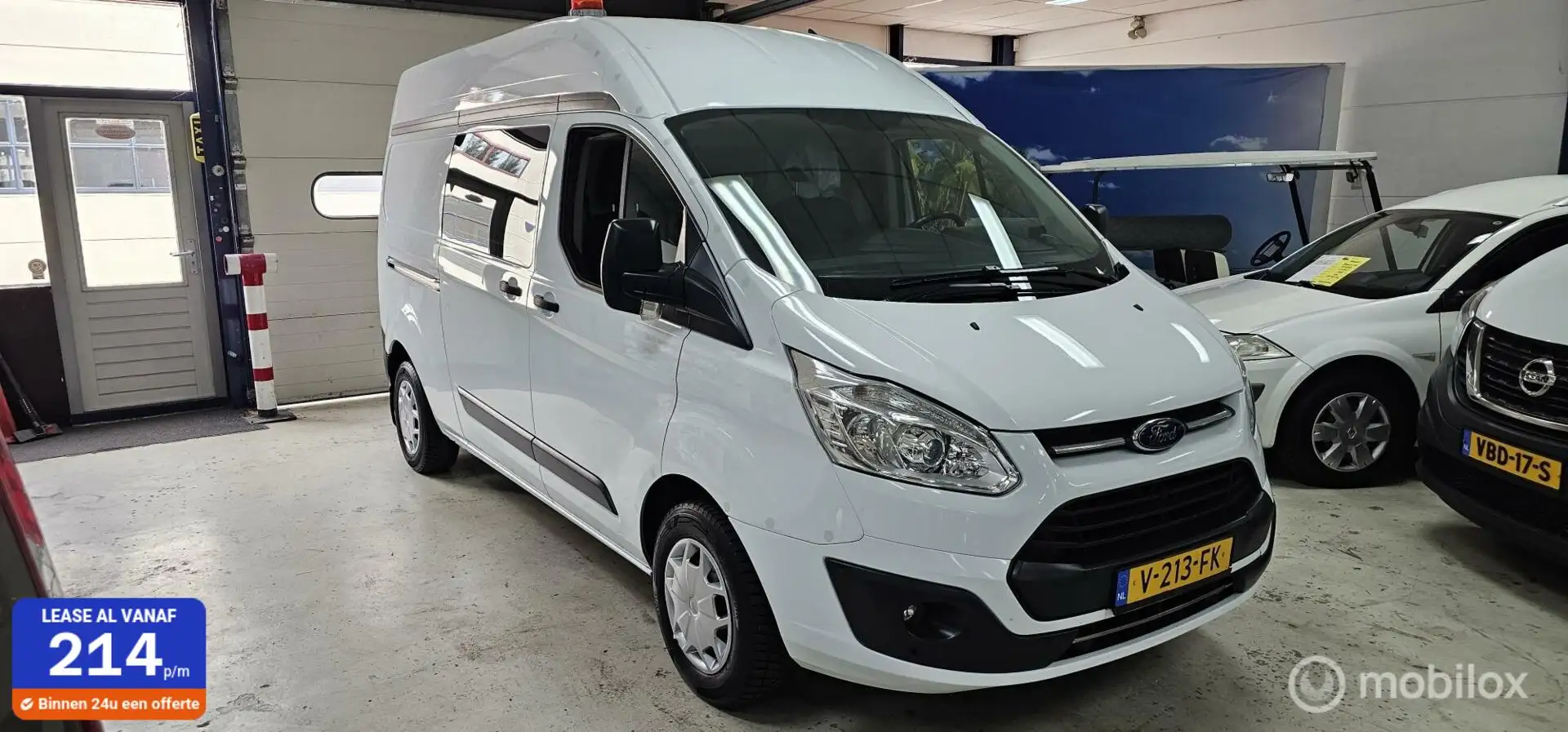 Ford Transit Custom 2.0 TDCI L2H2 Omvormer Standkachel kaste Weiß - 1