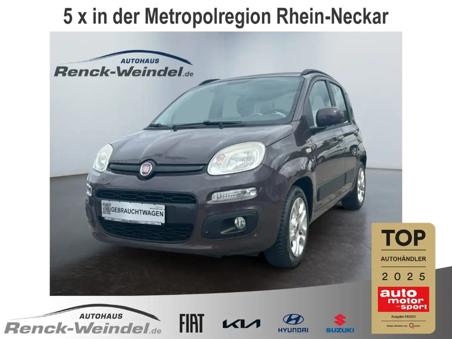 Fiat Panda Lounge 1.2 8V 51kW (69PS) DAB Tel.-Vorb. PDC Berga Braun - 1