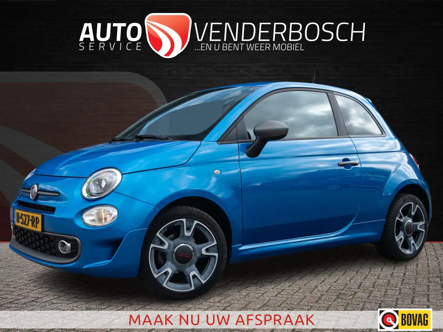 Fiat 500 0.9 TwinAir Turbo Sport 86pk | 1e Eig. | Apple Car Bleu - 1