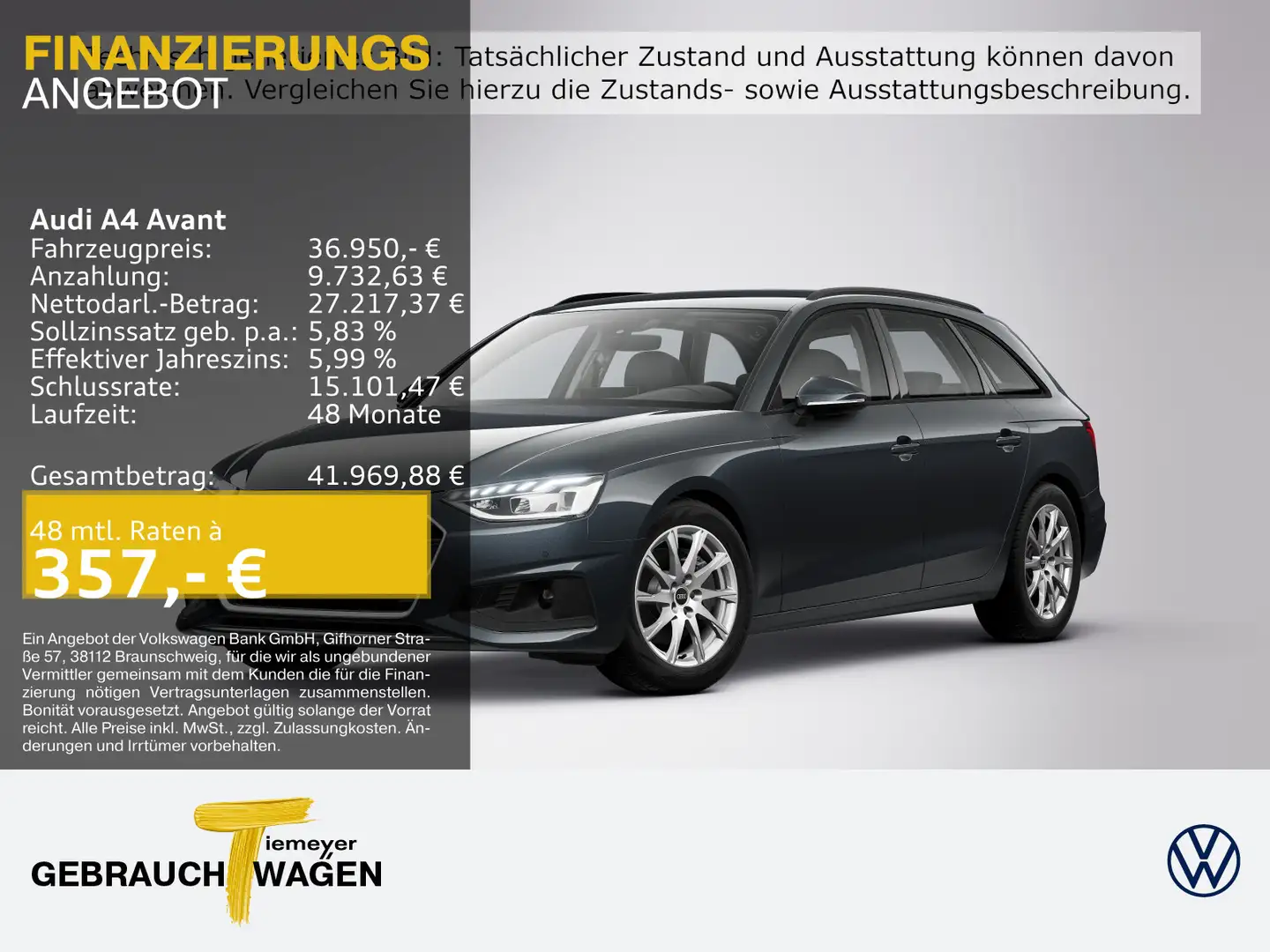 Audi A4 40 TFSI Q LED NAVI+ LM17 Grau - 1