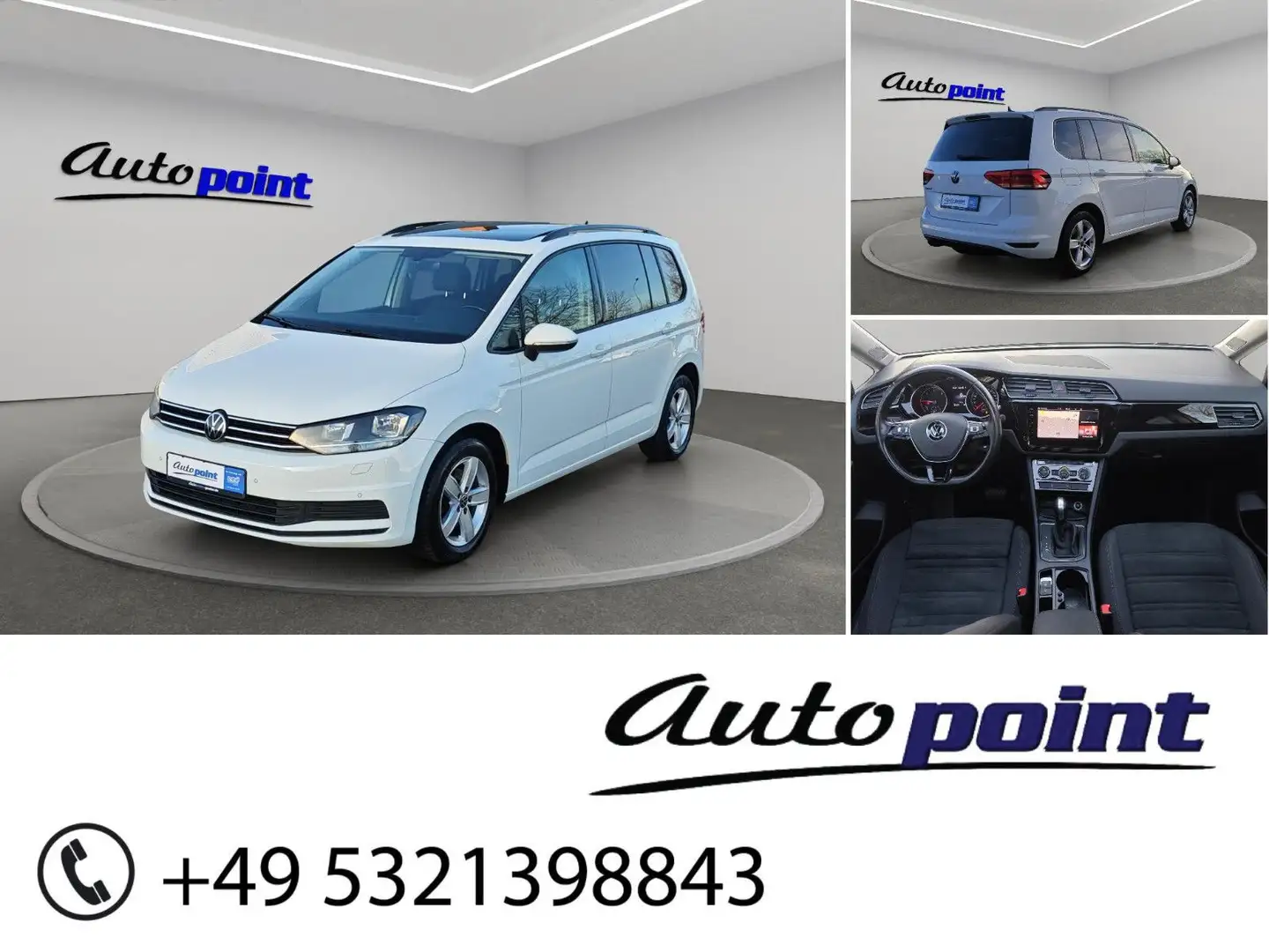 Volkswagen Touran 2.0 TDI Comfortline PANO ACC APP Weiß - 1