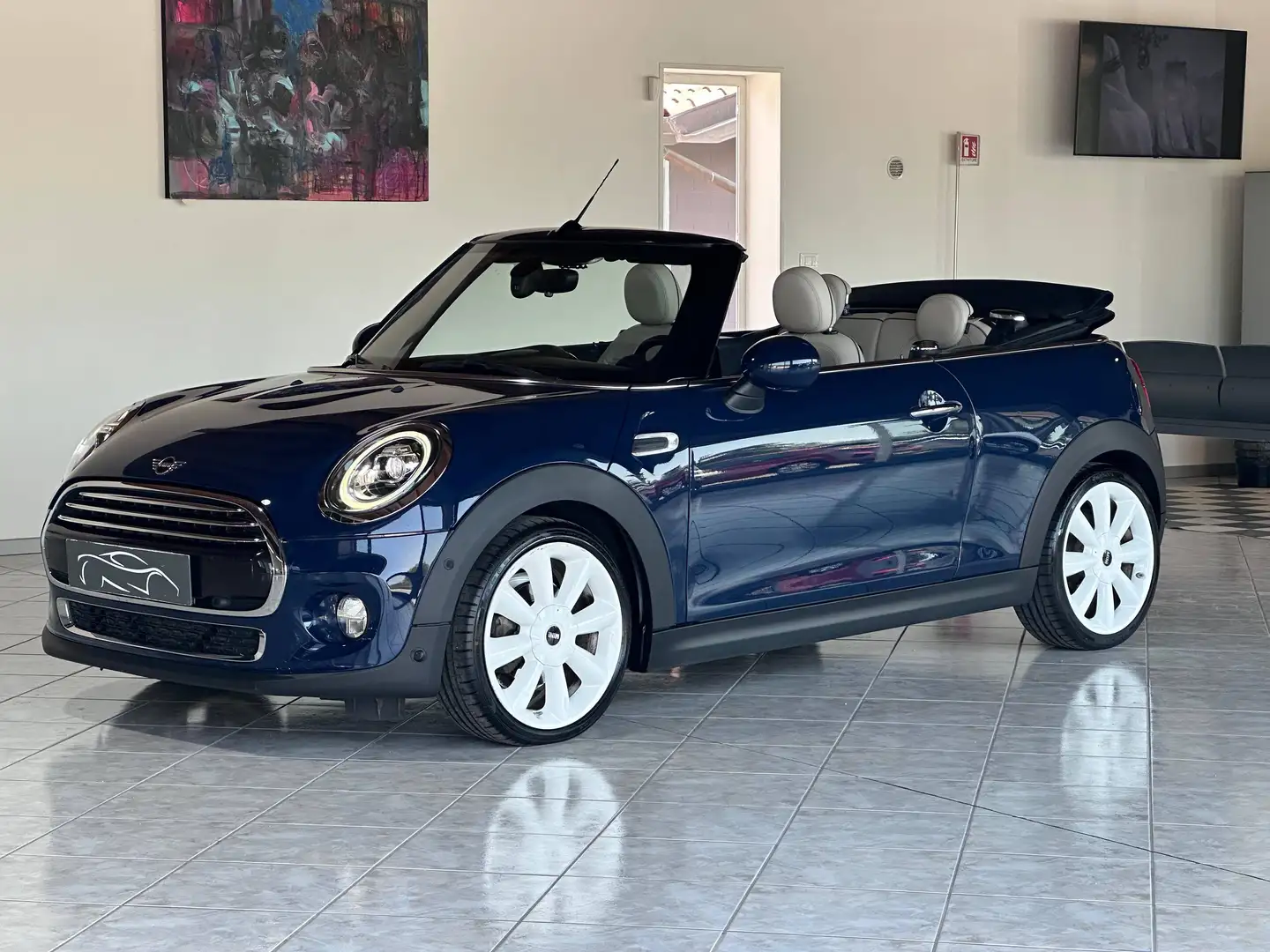 MINI Cooper D Cabrio Mini Cabrio 1.5 Cooper D Hype auto 7m my18 *UniProprietario*LapisLuxuryBlue*FariBiLed*Cerchi18'*InterniInPelleSat.Grey Blau - 1