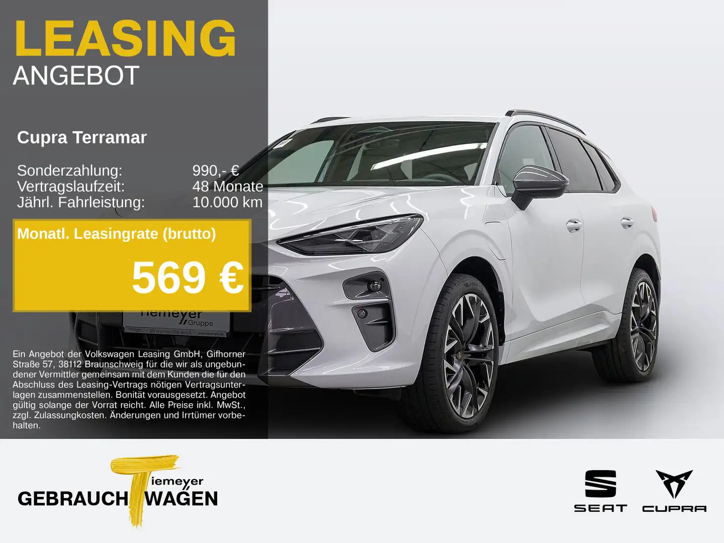 CUPRA Terramar 1.5 e-HYBRID DSG VZ LED REAR VIEW HuD K Weiß - 1