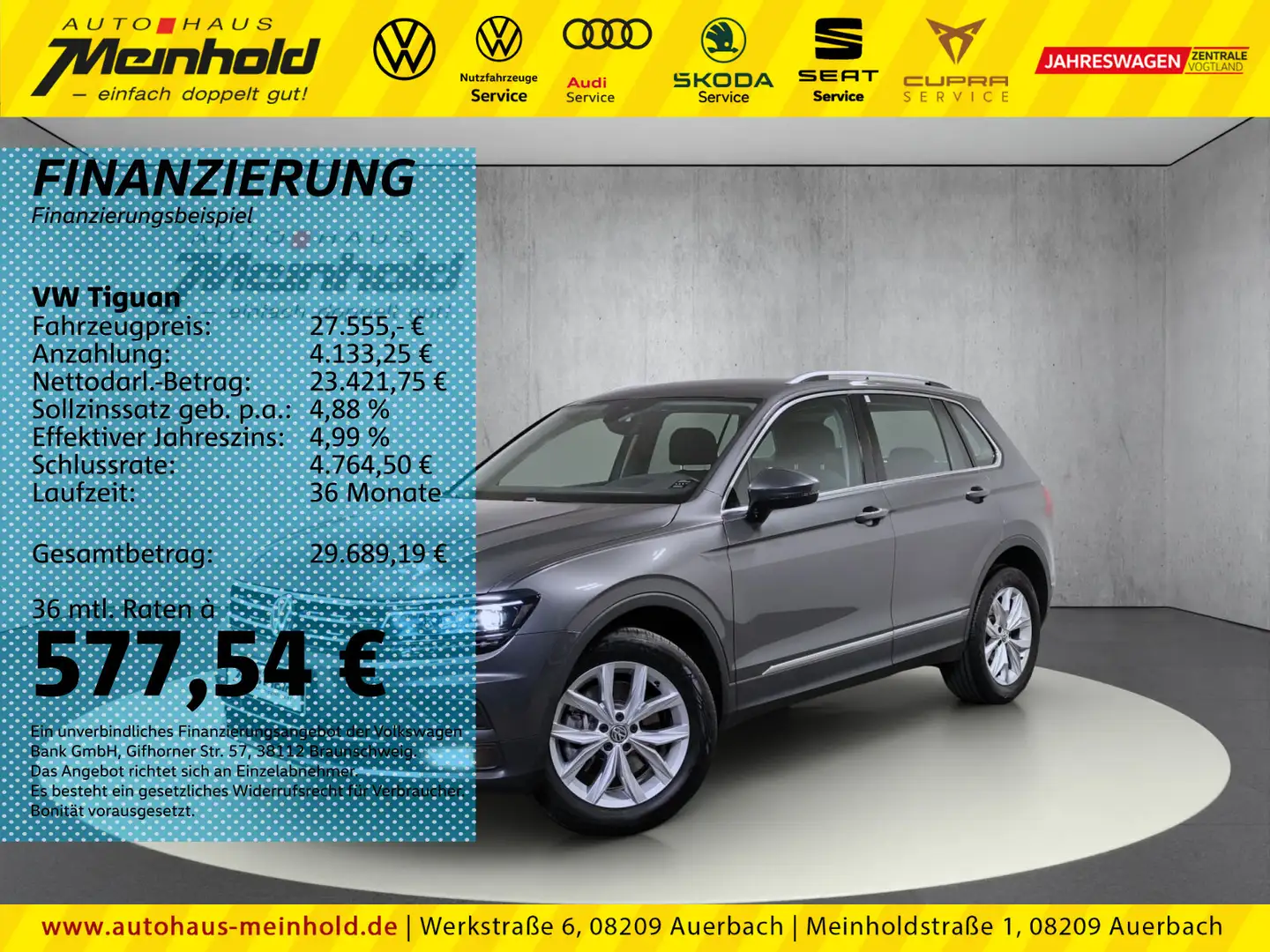 Volkswagen Tiguan 2.0 TSI DSG 4-motion Highline, el. Heckkl Grau - 1